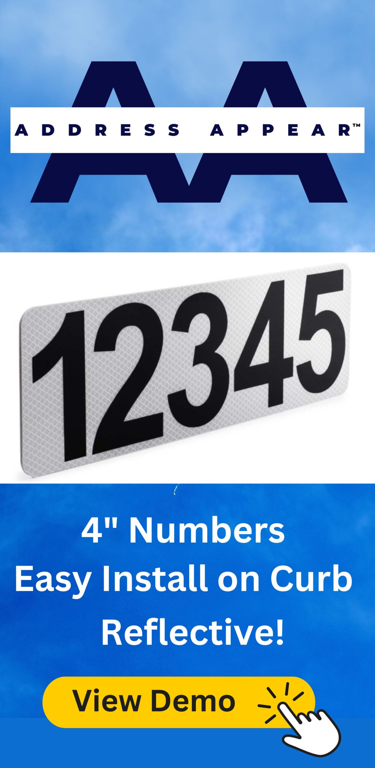 Address Appear MFG. offers a very reflective, easy to install address plate that makes it easy for USPS, UPS and Amazon drivers to find your home, especially at night!. Give your home added safety as our address plates are recommended by police, fire depts. and first responders